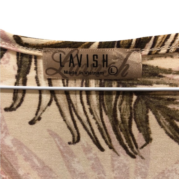 Lavish Size Large tie & button detail blouse coastal summer style cape sleeve - Picture 10 of 14